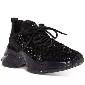 Black rhinestone shoes.